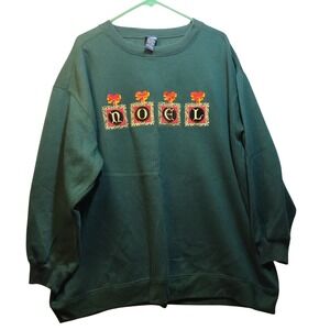 Honors Plus Size Green Noel Christmas Sweatshirt‎ 22/24 Holiday